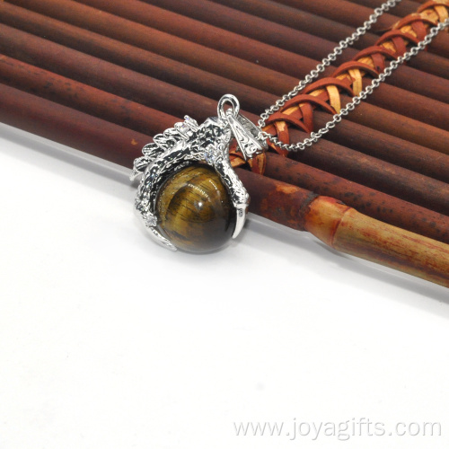 Wholesale Fashion Jewelry Tiger Eye Sphere Dragon Ball Claw Pendant